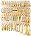 30 Pairs Gold Hoop Earrings Set for Women, Hypoallergenic Pearl Twisted Statement Hoops Multipack, Small to Chunky Hoop Earrings for Women Trendy