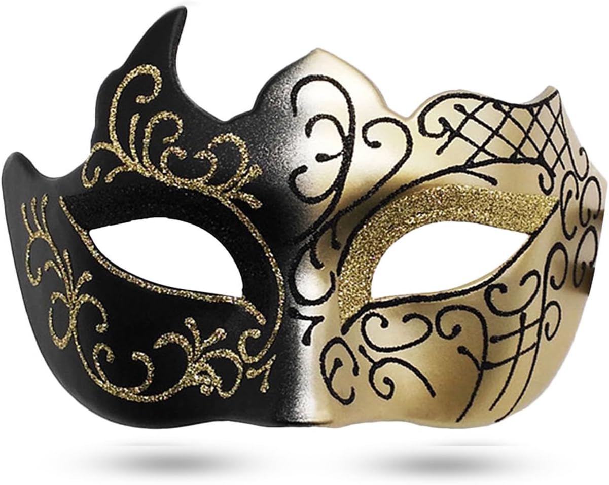 Masquerade Mask for Men Vintage Venetian Mask Halloween Mask for Party Prom Ball Costume Mask Secondary image