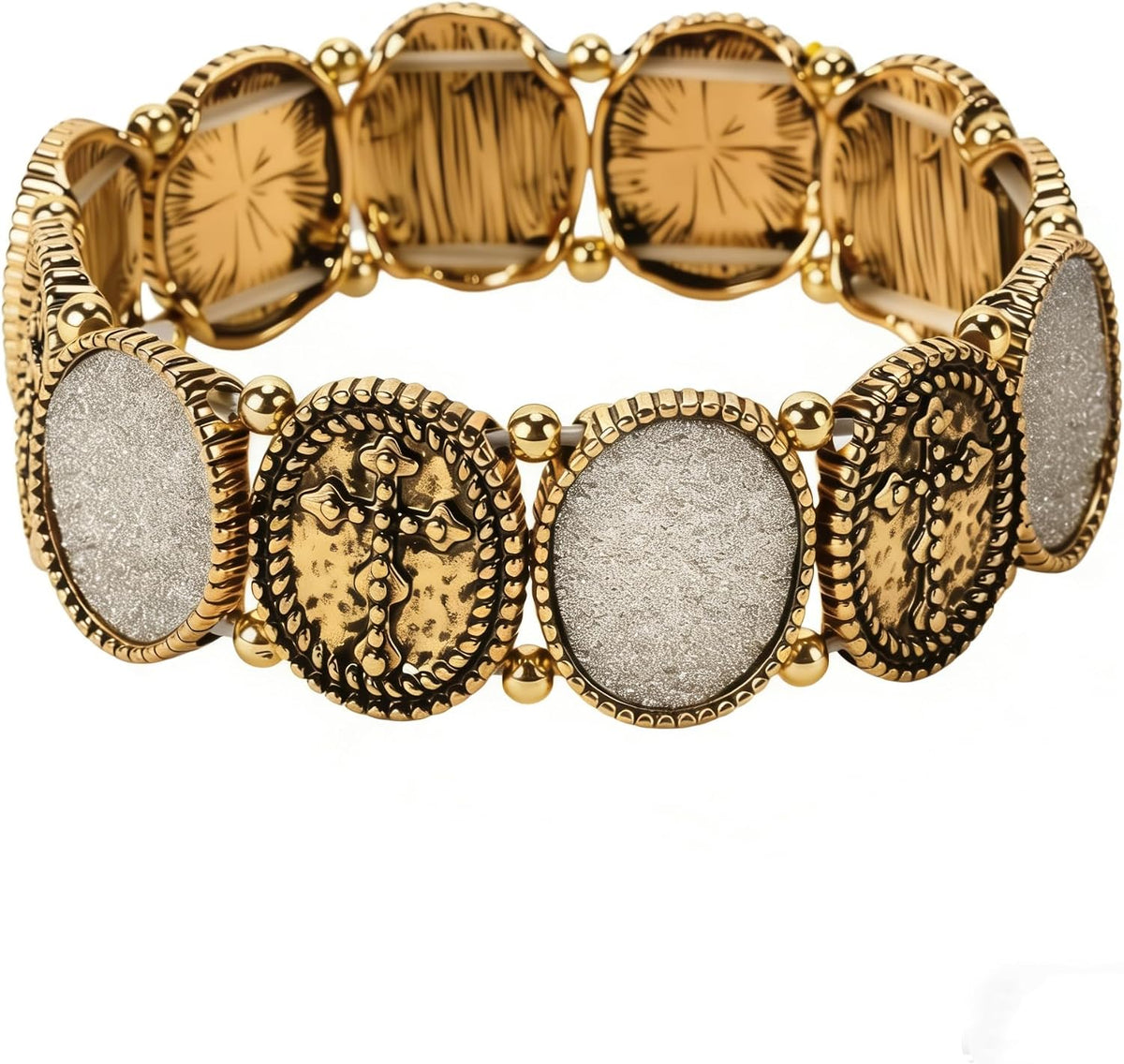 Chunky Gold Bangles Bracelet for Women Hammered Vintage Statement Bracelet Dainty Gold Jewelry Gift