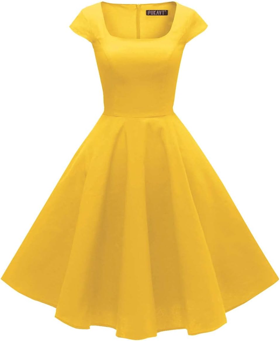 Women's Cocktail Dress 1950s Retro Swing Dress