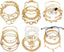 18-25 PCS(6 Pack) Boho Gold Silver Stackable Bracelets Set for Women
