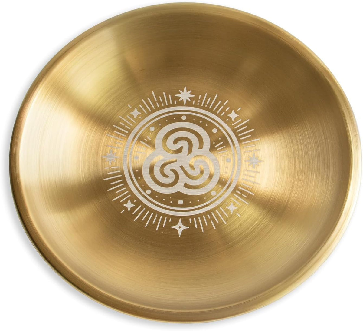 Offering Bowl Prayer Ritual Plate Great for Wicca, Altar use, Ritual use, Incense Burner, smudging Bowl, Decoration (Golden Triple Moon)