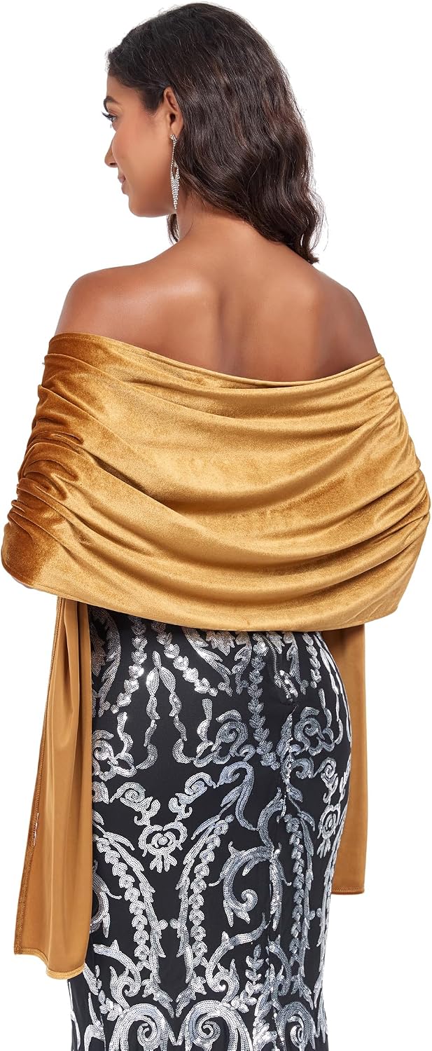Velvet Shawl Wraps for Women Evening Bridesmaid Winter Shawl Cover