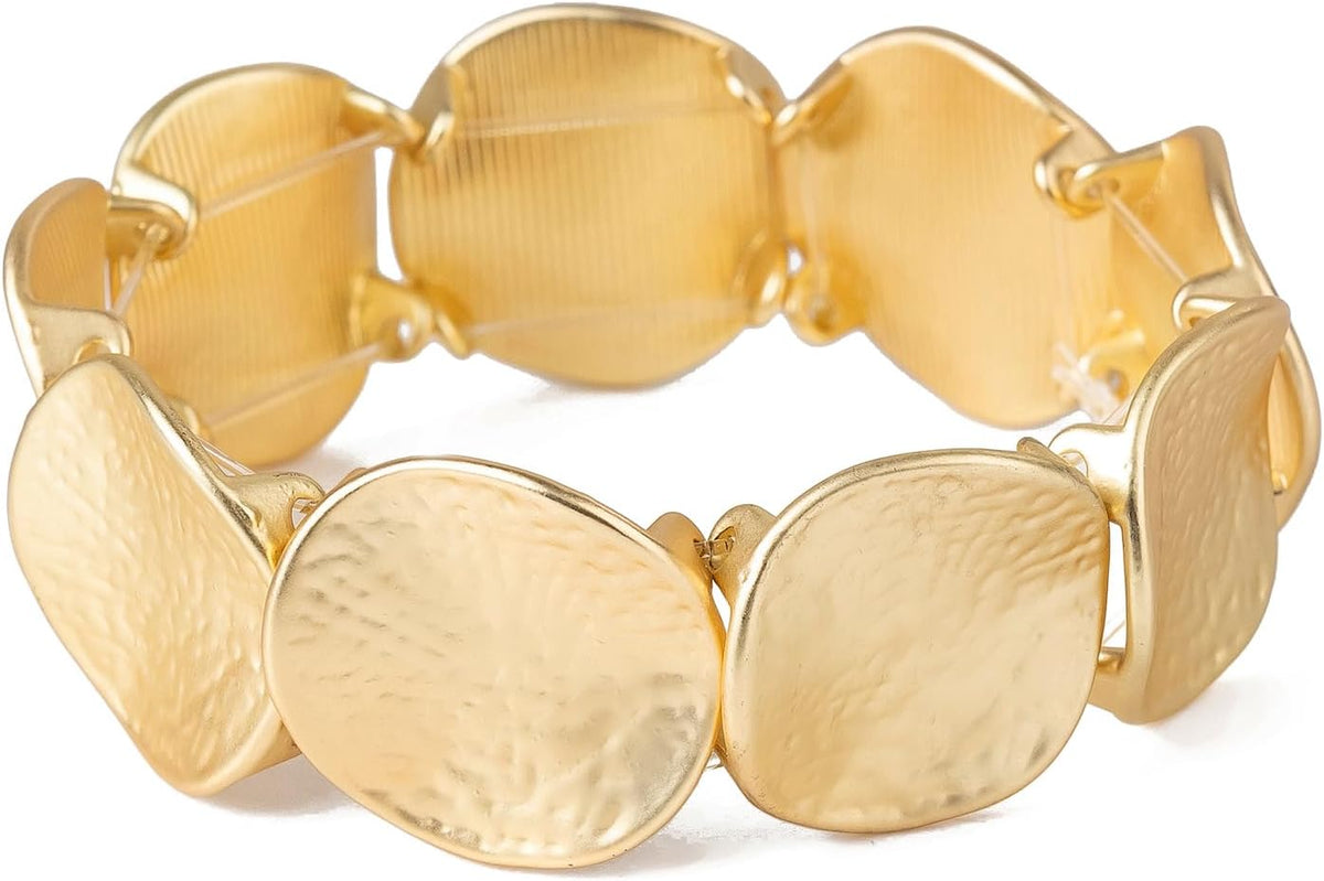 Chunky Gold Bangles Bracelet for Women Hammered Vintage Statement Bracelet Dainty Gold Jewelry Gift