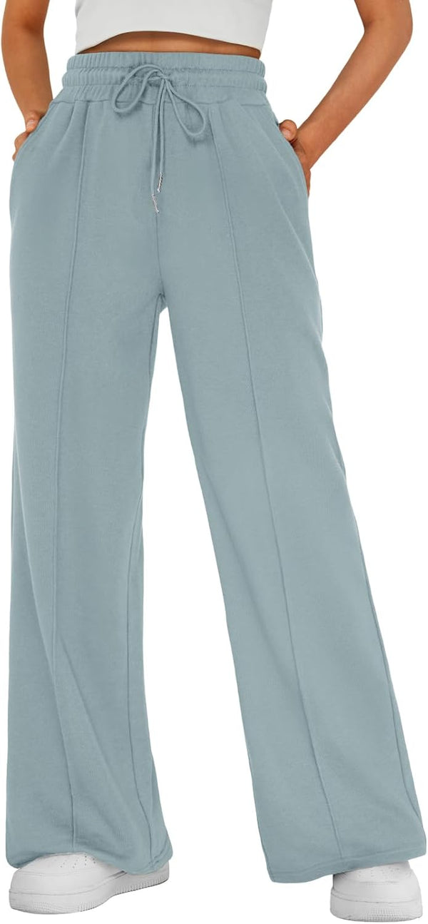 Womens Wide Leg Sweatpants Baggy Lounge Travel Pants Fall