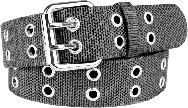 Double Grommet Belt Plus Size 39 To 71'' Nylon Prong Belts For Women