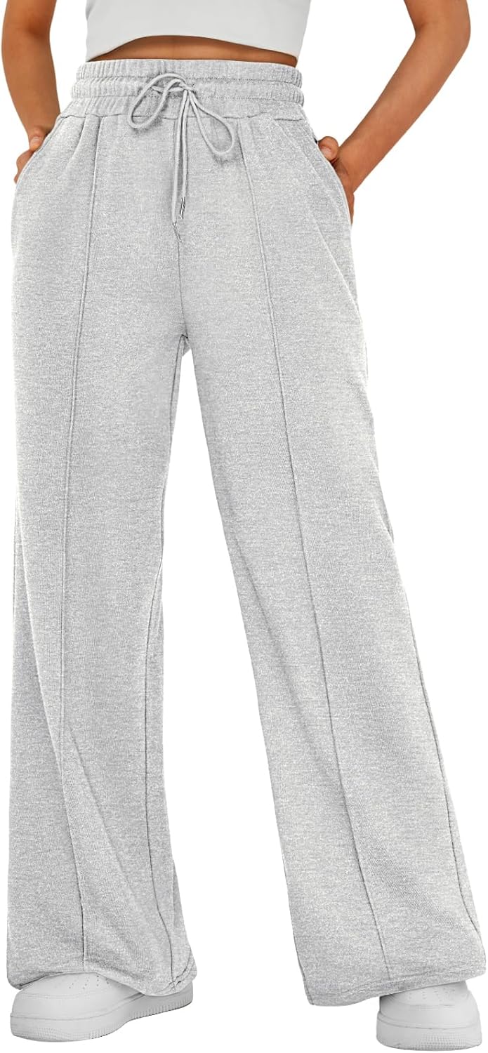 Womens Wide Leg Sweatpants Baggy Lounge Travel Pants Fall