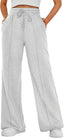 Womens Wide Leg Sweatpants Baggy Lounge Travel Pants Fall