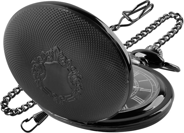 Carved Flower Quartz Pocket Watch with Quartz Movement, Pocket Watch w