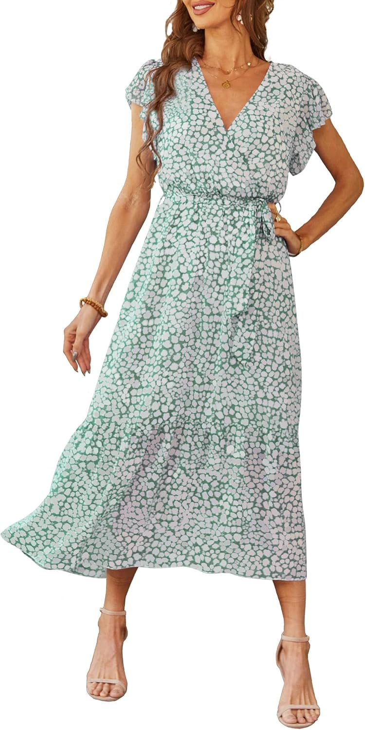 PRETTYGARDEN Women's Summer Floral Boho Maxi Dress