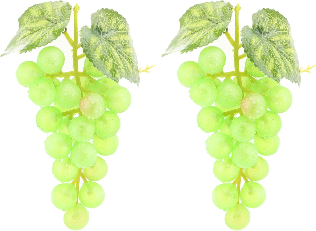2PCS Red Rubber Grape Simulation Fruit Party Bar Cabinet Decoration Home Garden Wedding Decoration Fruit Photography Props Teaching Props Enlightenment (60 Grains)