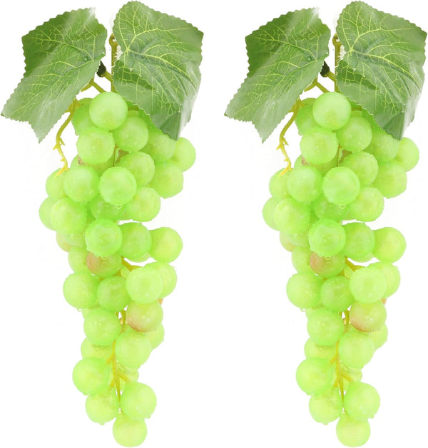 2PCS Red Rubber Grape Simulation Fruit Party Bar Cabinet Decoration Home Garden Wedding Decoration Fruit Photography Props Teaching Props Enlightenment (60 Grains)