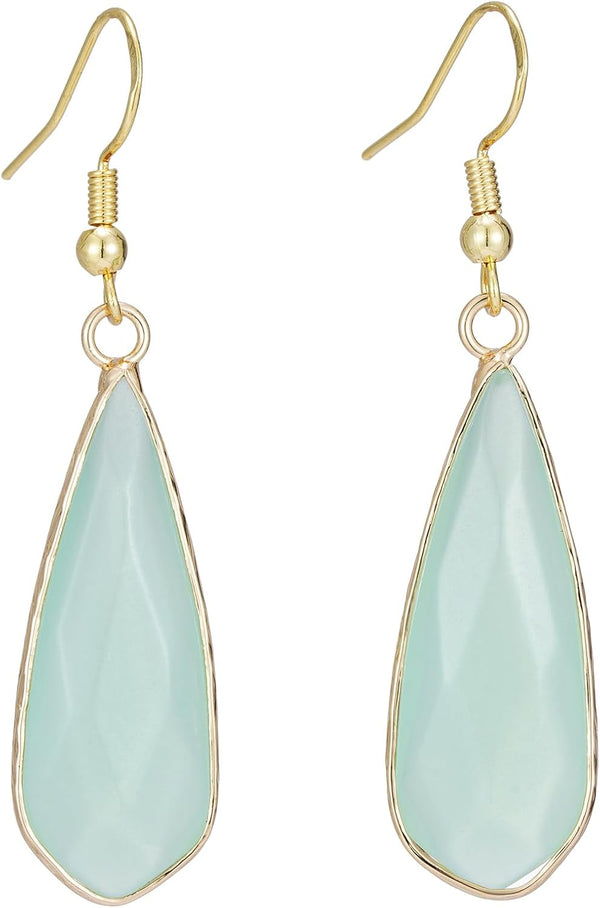 Boho Natural Stone Dangle Drop Earrings