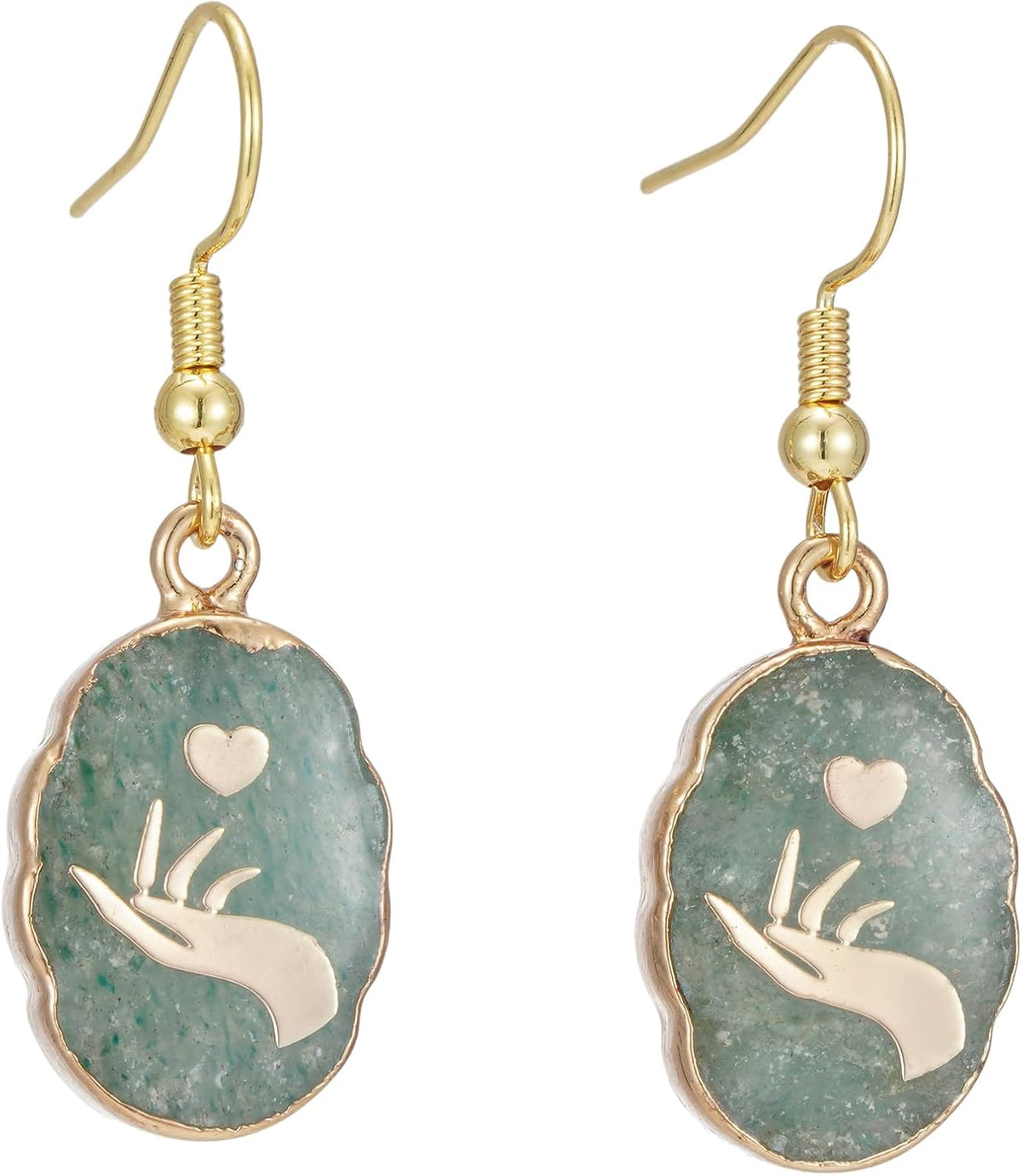Boho Natural Stone Dangle Drop Earrings
