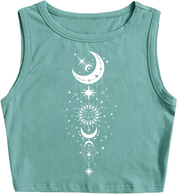Remidoo Crop Tops for Women Casual Cropped Tank Top Summer Sleeveless Shirts