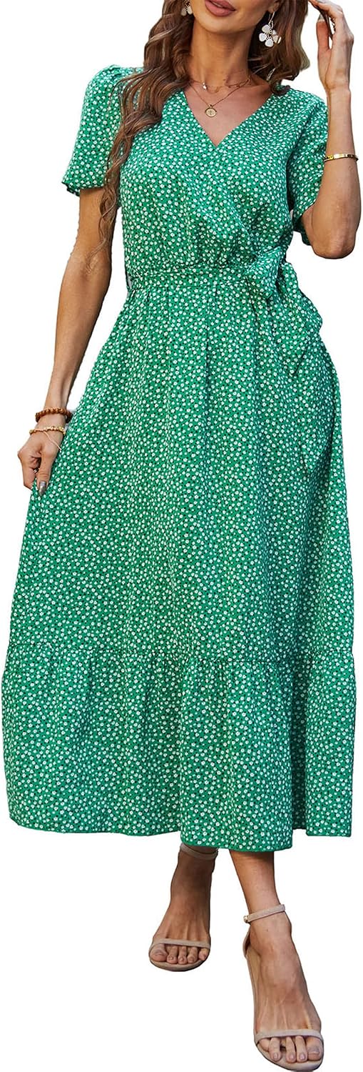 PRETTYGARDEN Women's Summer Floral Boho Maxi Dress
