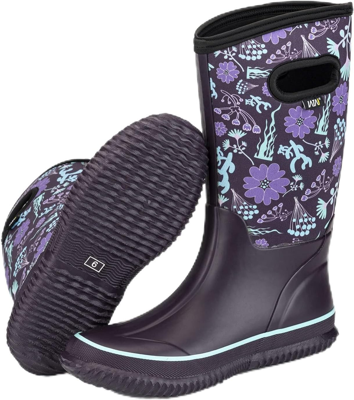 Mid-calf Rain Boots - Waterproof Insulated 5.5mm Neoprene Mud Boots