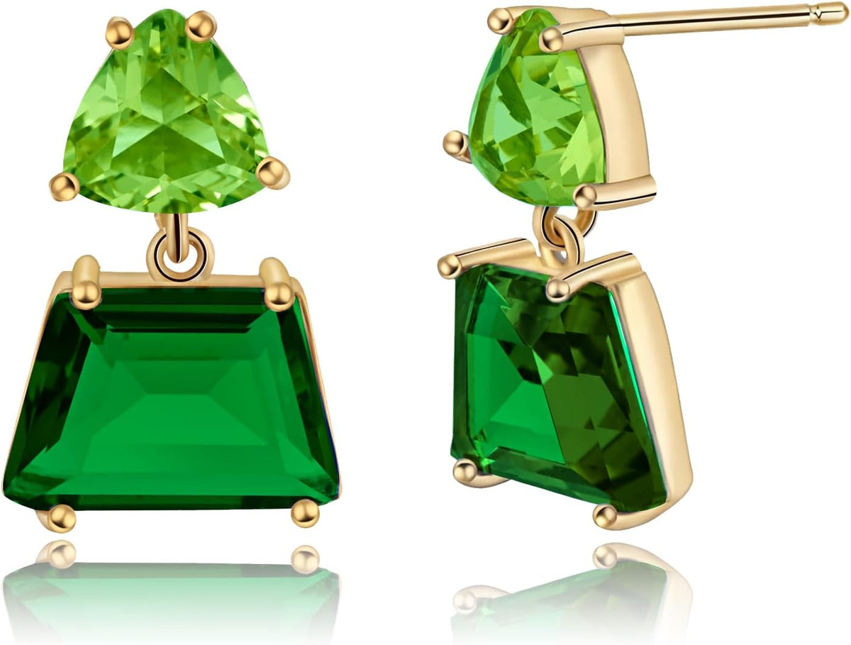 Hypoallergenic Brown Crystal Dangle Earrings for Women