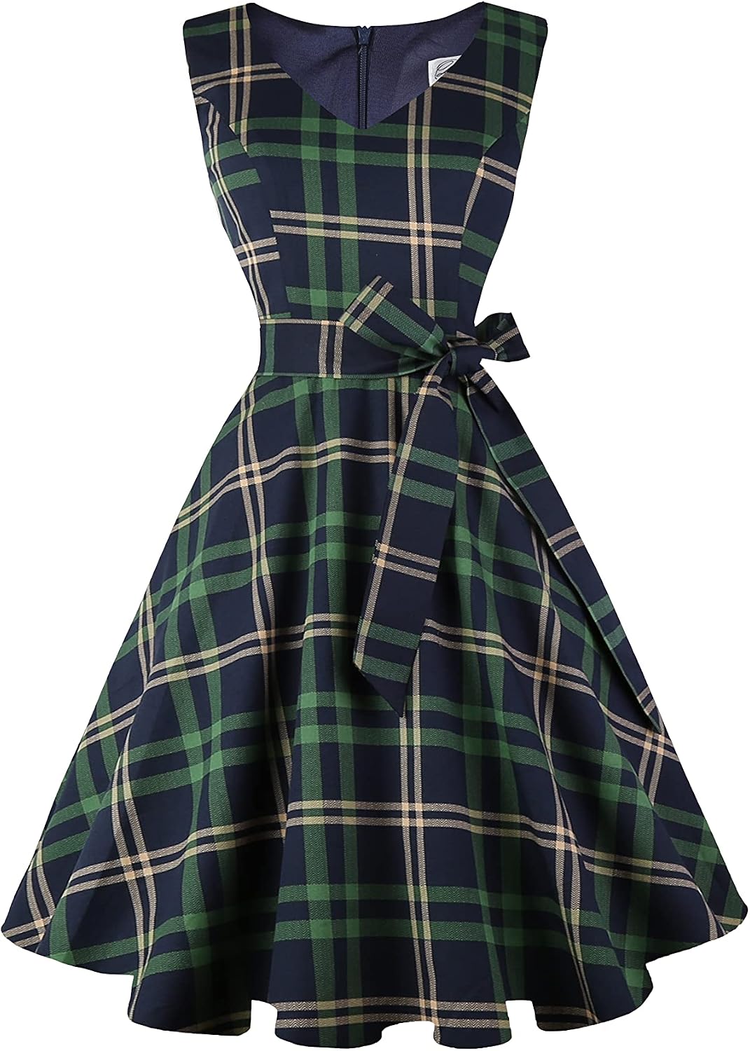 Dressever Women's 50s 60s Vintage Sleeveless Dress | Cocktail Party Dress with Pockets;Anniversary dress;Halloween dress;Christmas dress;Work dress