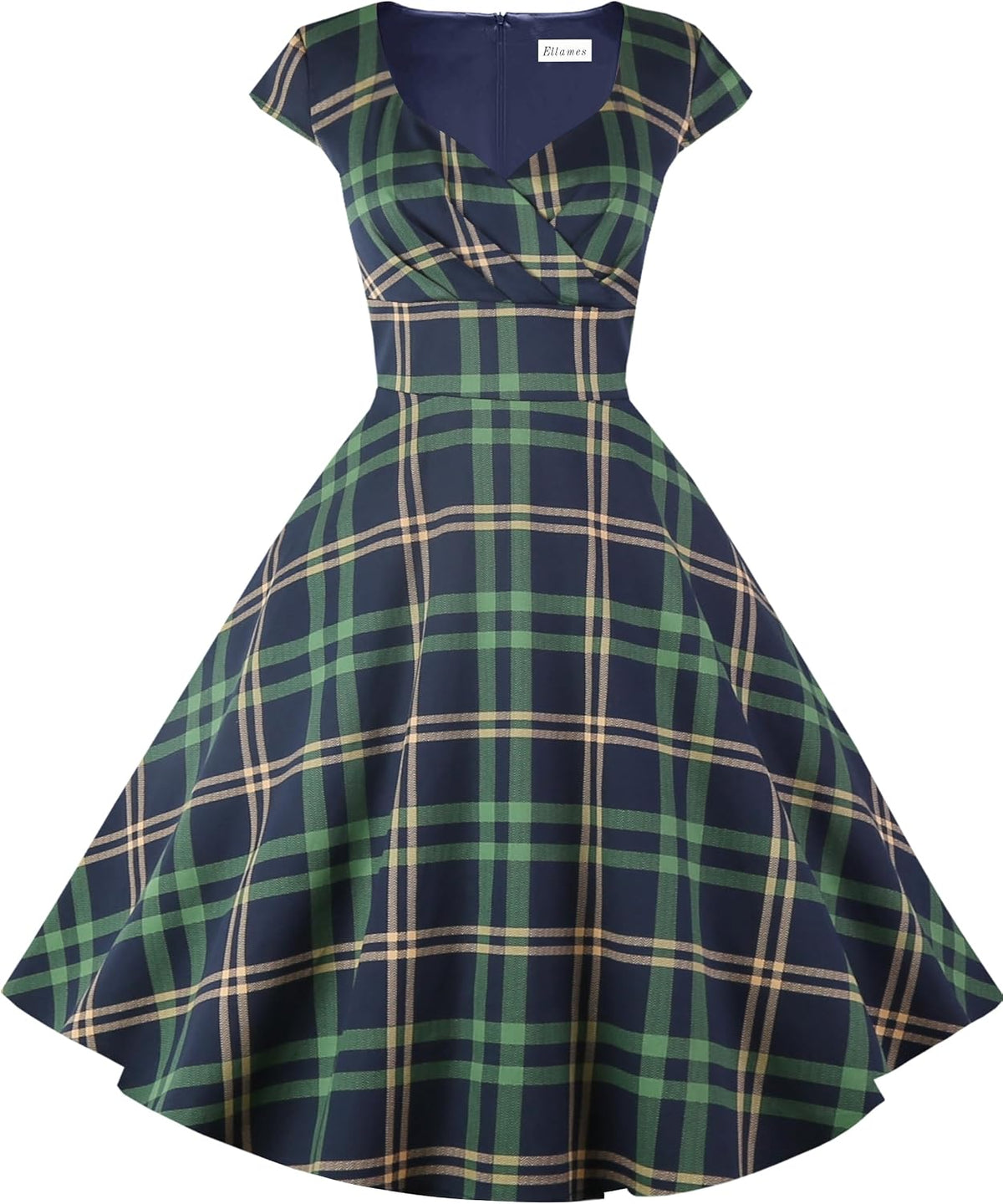 1950s Retro Vintage Elegant Dress with Pockets