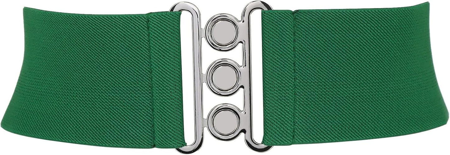 Wide Waist Elasticated Woman Belt Made In France, Gloria