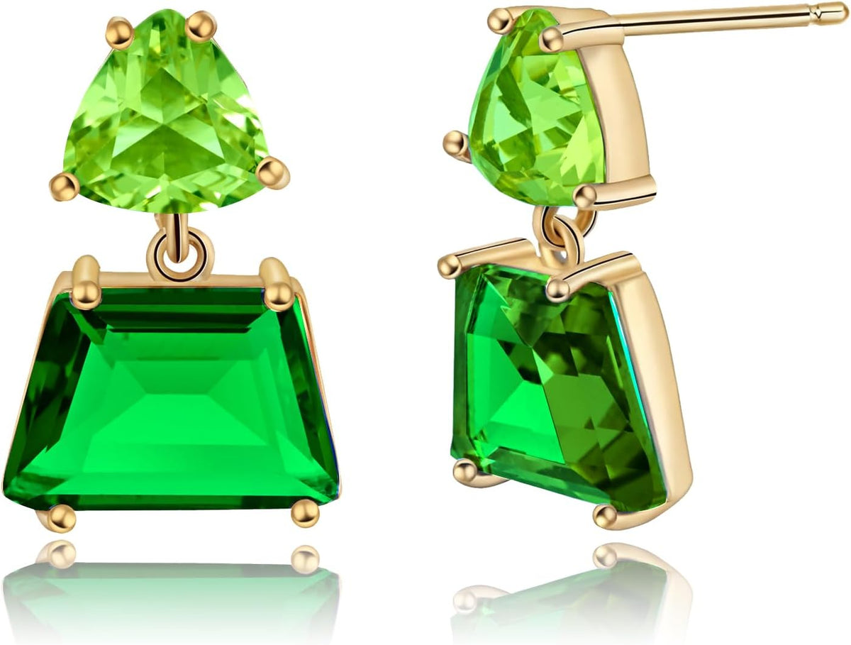 Hypoallergenic Brown Crystal Dangle Earrings for Women