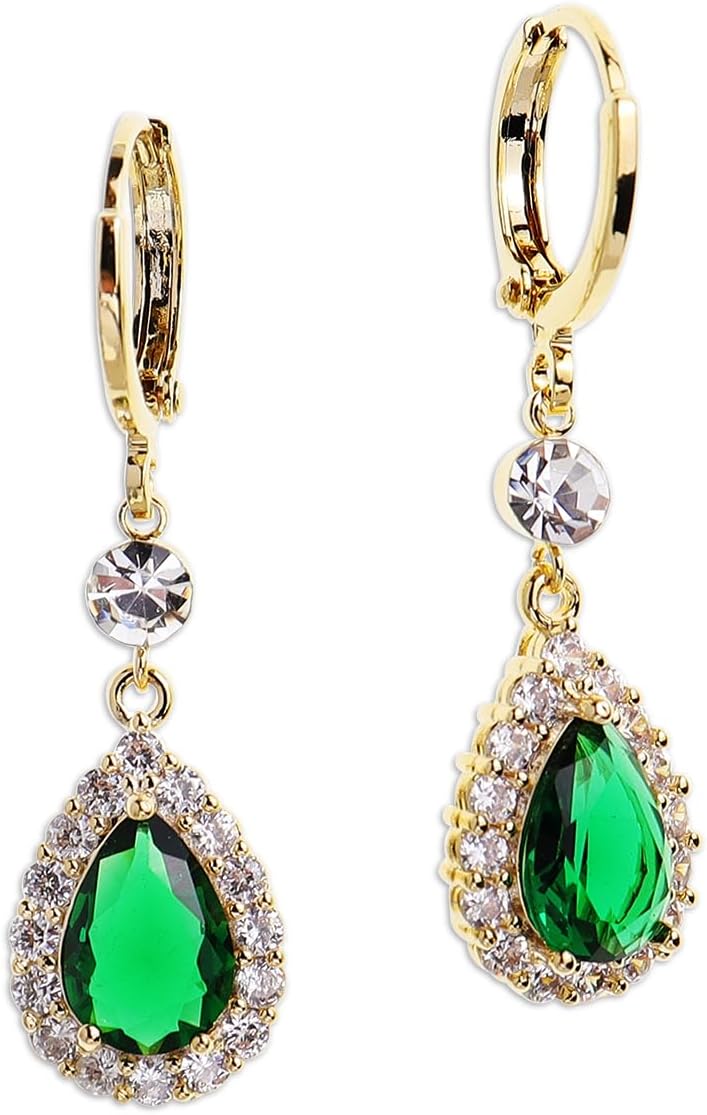 Gold Silver Small Hoop Dangle Earrings for Women, Trendy Dainty Rhinestone CZ Dangling Prom Wedding Leaf Flower Snowflake Butterfly Starfish Fashion Jewelry Gift