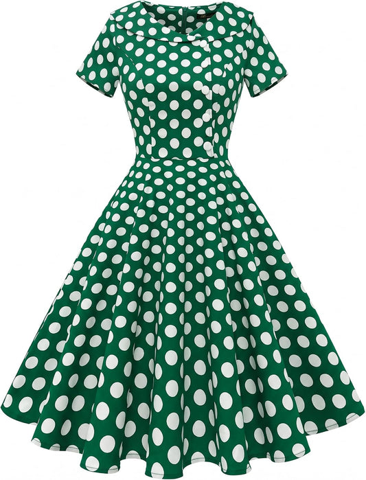 Wedtrend Women's 1950s Vintage Audrey Hepburn Style Cocktail Swing Dresses
