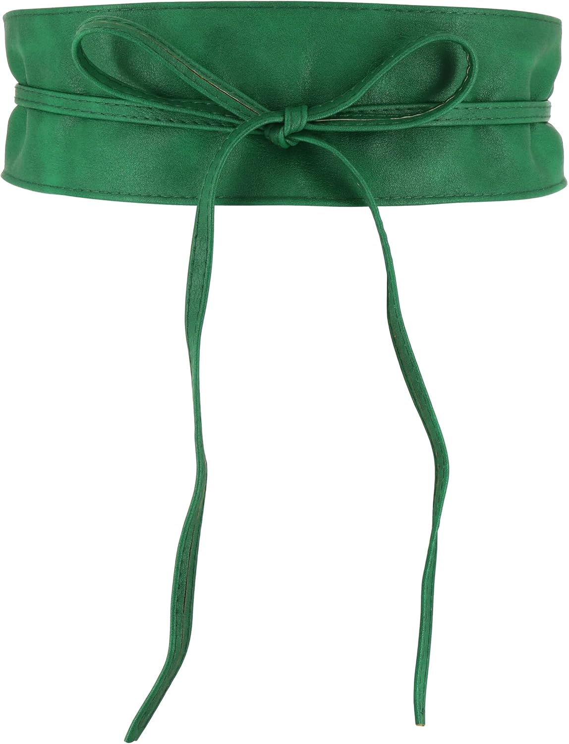 Woman Leatherette Waisband Obi Belt, Mica