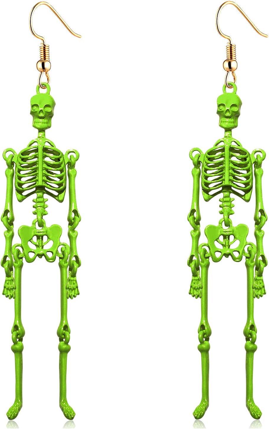 Halloween Skeleton Earrings Spooky Skull Skeleton Dangle Earrings for Women Costume Dress Up Ghost Earrings Halloween Outfits Jewelry Accessories Gifts
