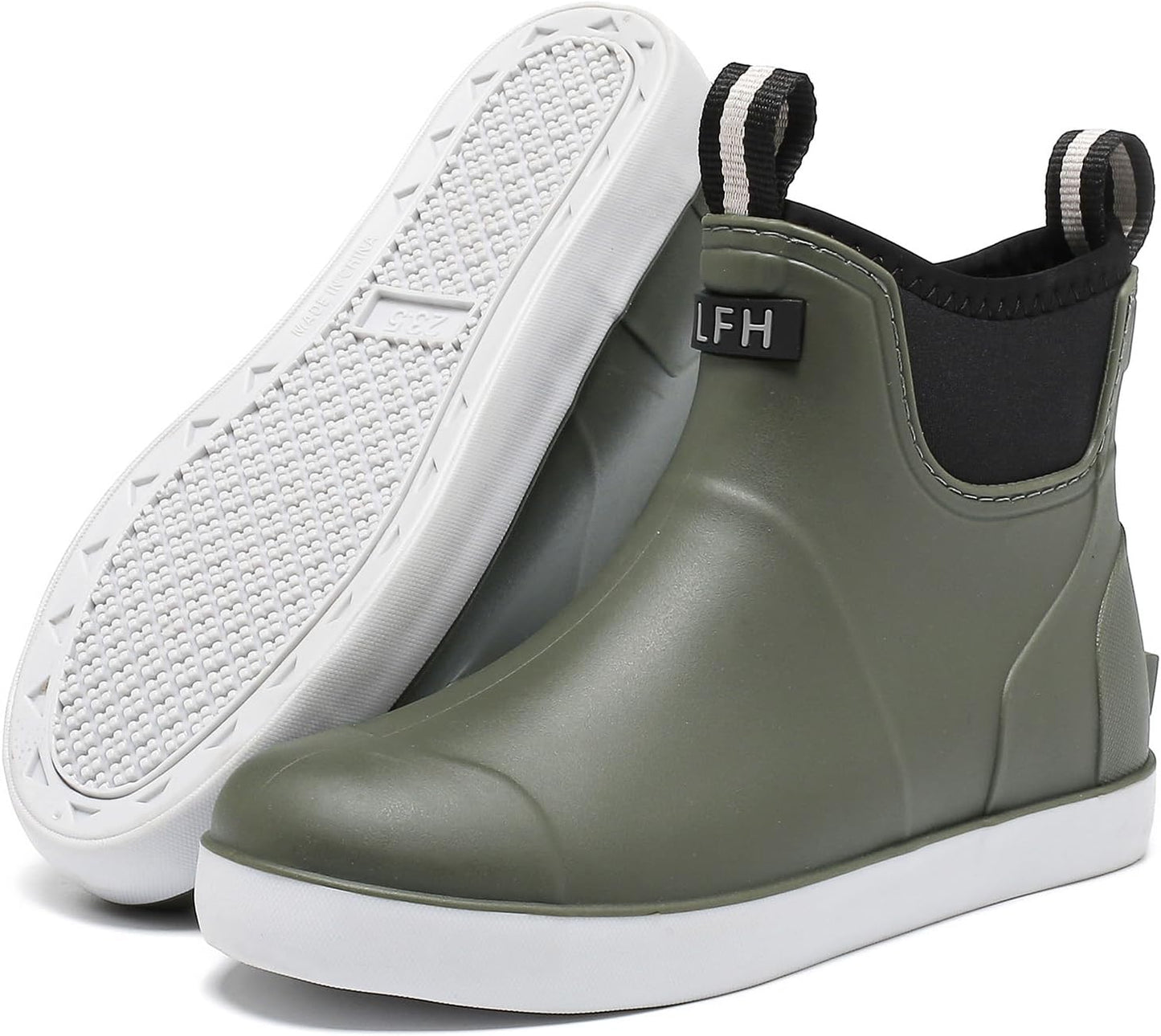 Women's Deck Boots, Waterproof Ankle Rain Boots With Anti-slip