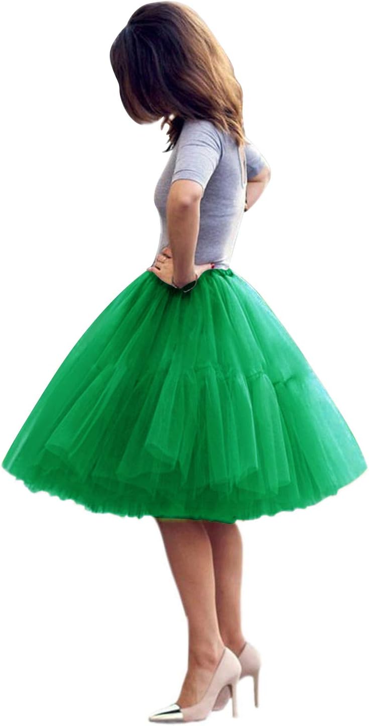 BABYONLINE D.R.E.S.S. Women Tutu Skirt Knee Tulle Skirt Petticoat Skirts Crinoline Rockabilly Tutu Skirts Slip