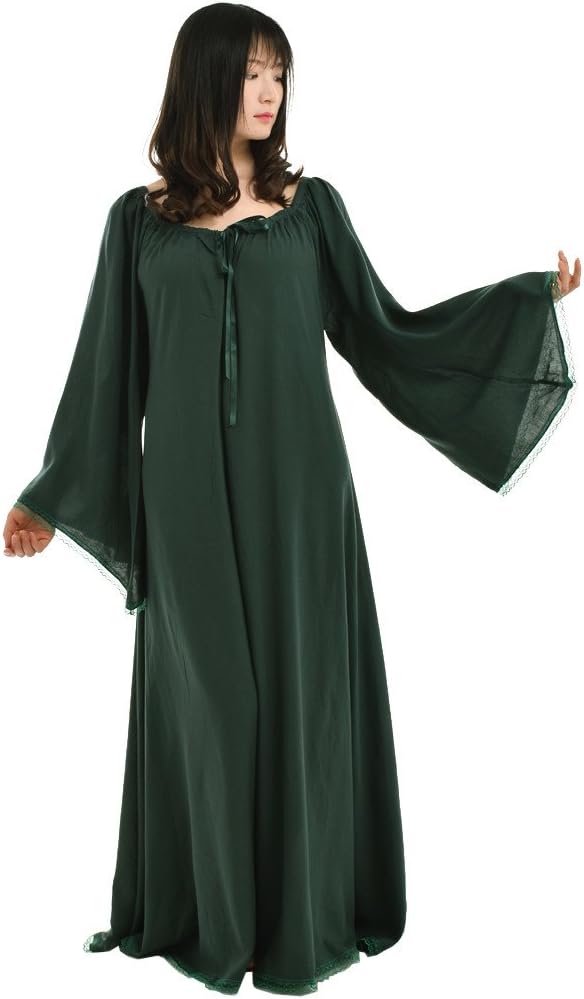 BLESSUME Medieval Wedding Dress Renaissance Pirate Faire Celtic Chemise Under Dress