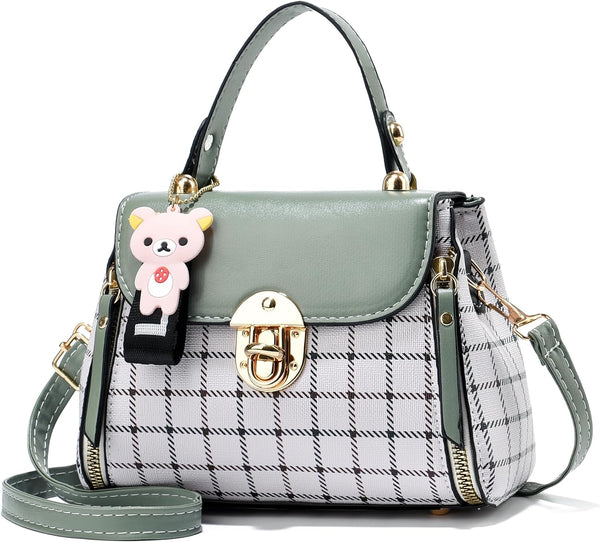 Sweet Small Plaid Crossbody Satchel