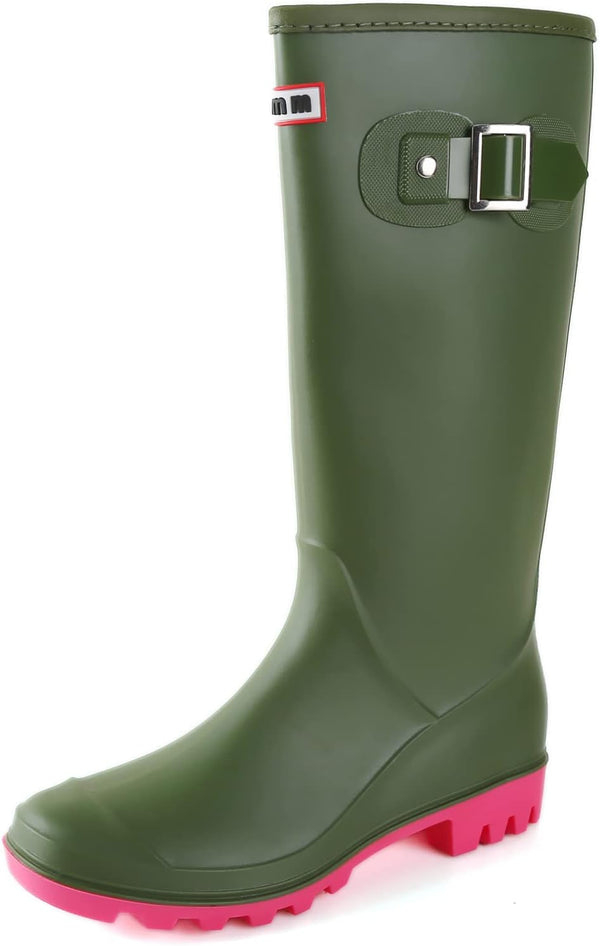 Rain Boots For Women, Waterproof Anti-slip Knee High Rubber Boots