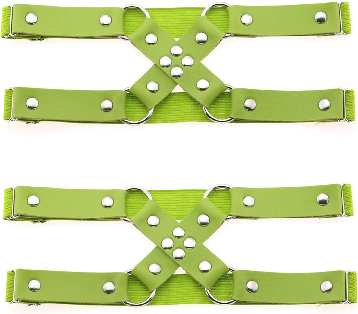 Adjustable Leg Garter Belt, Elastic Punk Cross Thigh Garters for Women, 1 Pair