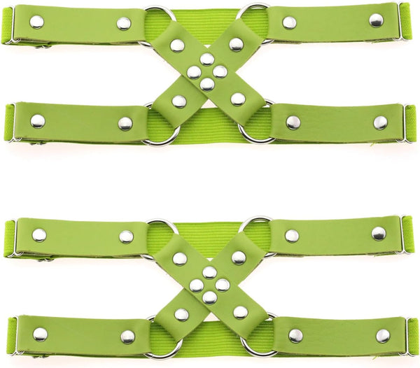 Adjustable Leg Garter Belt, Elastic Punk Cross Thigh Garters for Women, 1 Pair