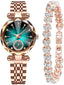 Women Watches with Bracelet Rose Gold for Lady Elegant Stainless Steel