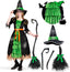 Spooktacular Creations Fairytale Witch Cute Witch Costume Deluxe Set with Broom for Girls