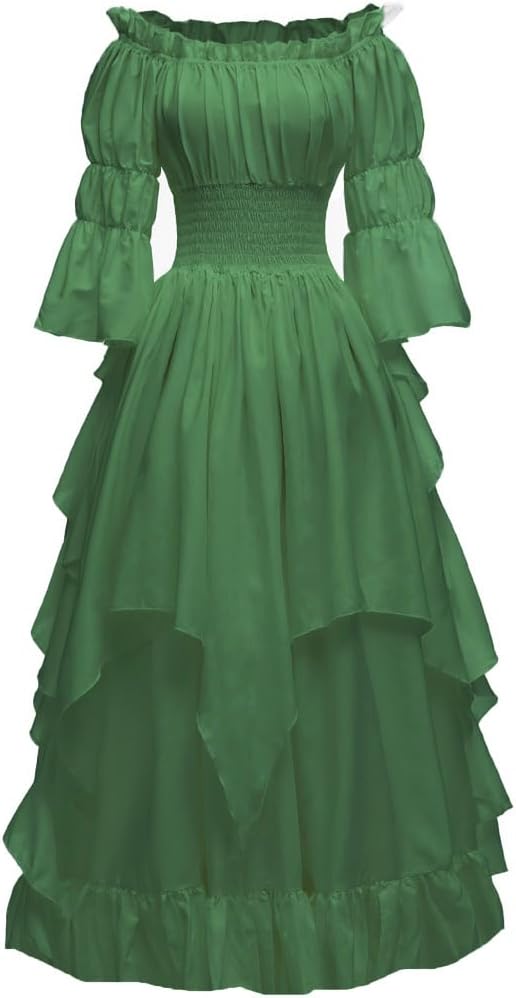 Women's Gothic Witch Dress Medieval Renaissance Costume Victorian Dress