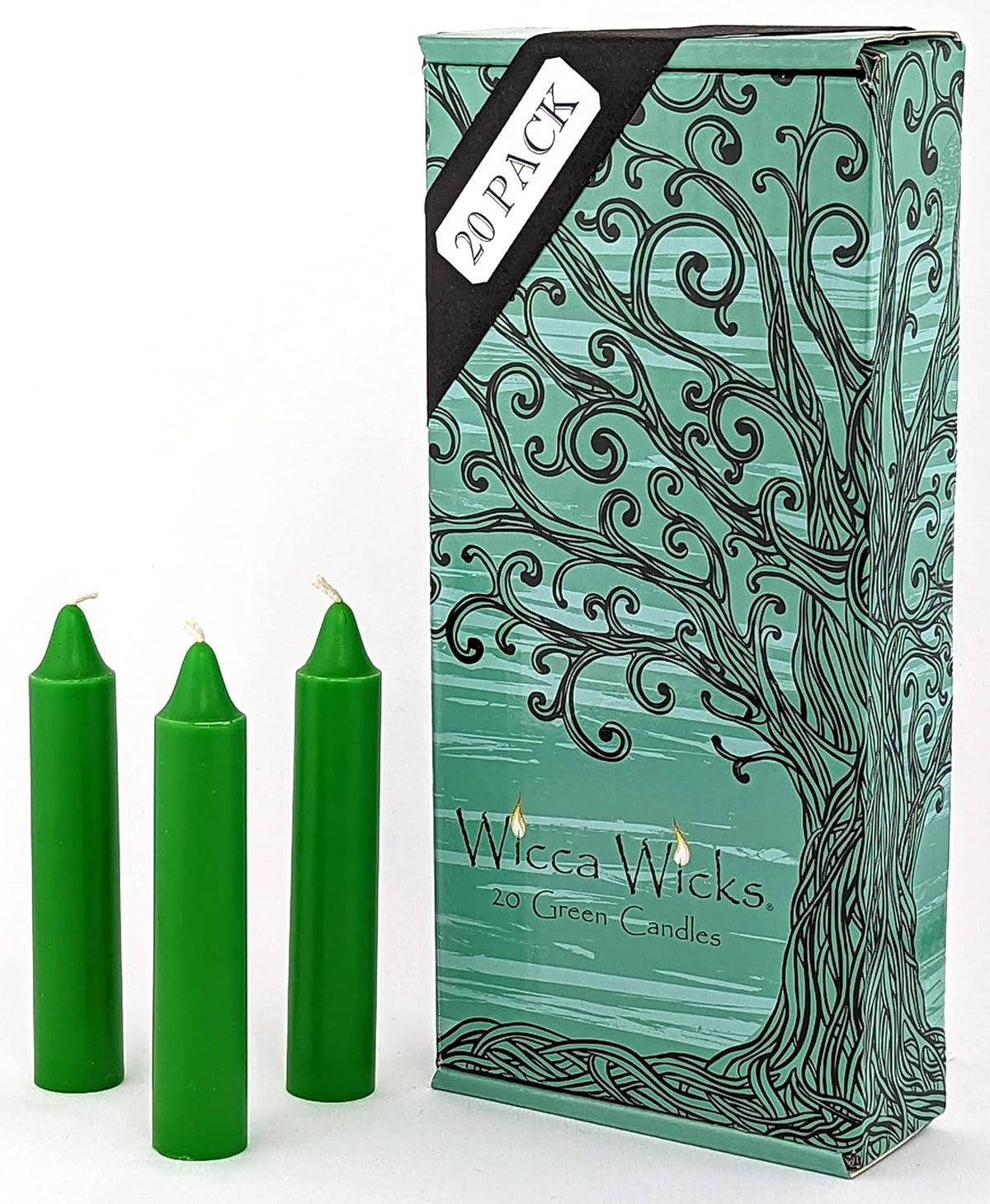 20 White Candles | 4 inches Tall & 3/4 inch Diameter | Witchcraft Supplies for Your Personal Wiccan Altar, Spells, Charms & Rituals | Witchy Room Decor | Taper Candlesticks (White)