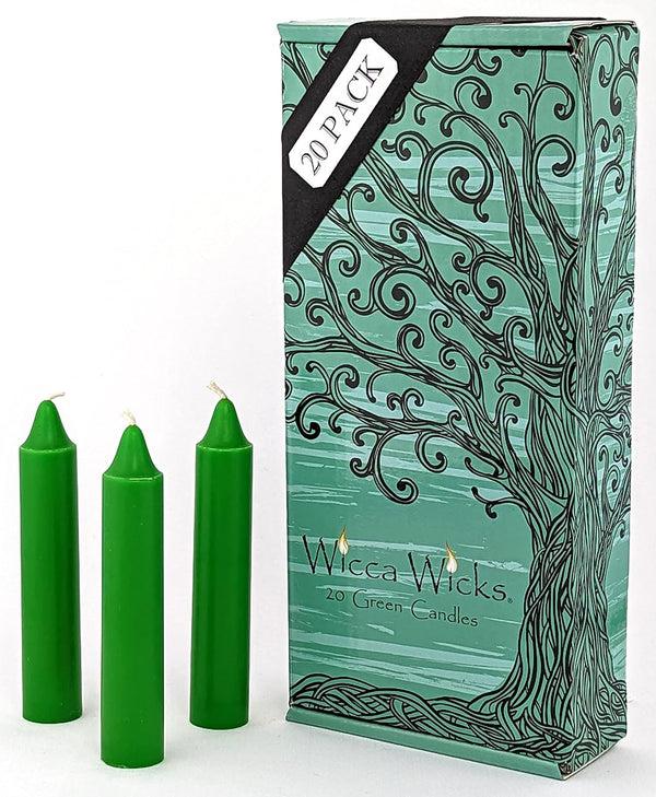 20 Black Candles | 4 inches Tall & 3/4 inch Diameter | Witchcraft Supplies for Your Personal Wiccan Altar, Spells, Charms & Rituals | Witchy Room Decor | Taper Candlesticks (Black)