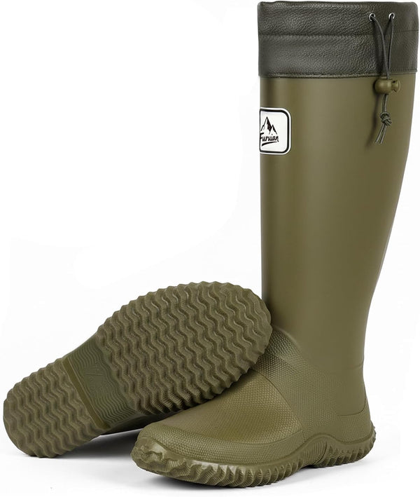 Slim Rain Boots Women Tall Packable Boots Waterproof