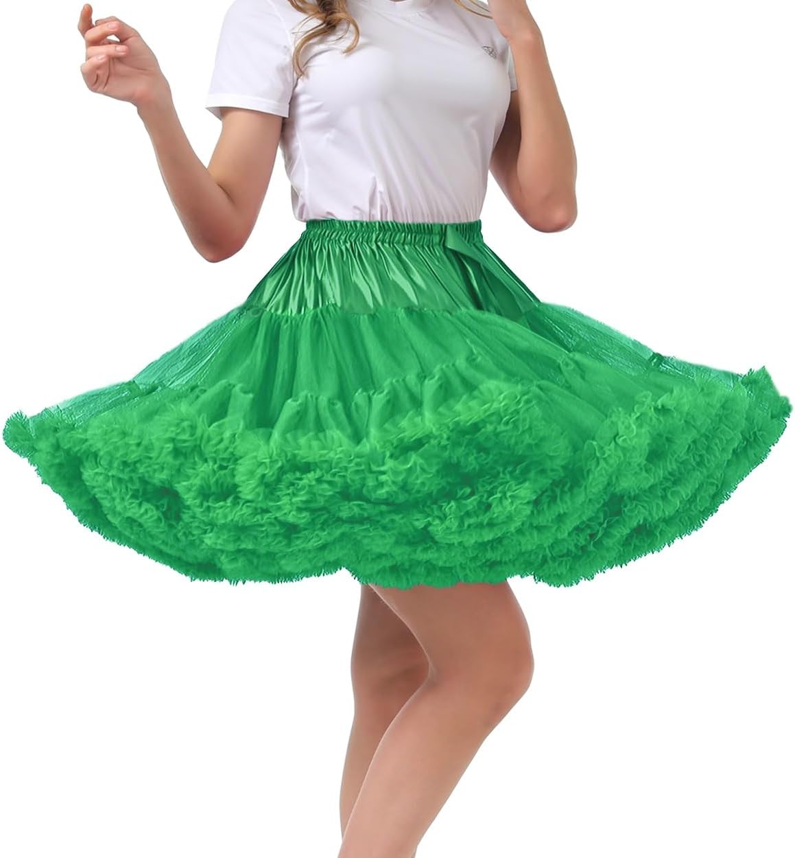 Women's High-Waist Mesh Tulle Petticoat Underskirt — Fluffy Ballet Tutu