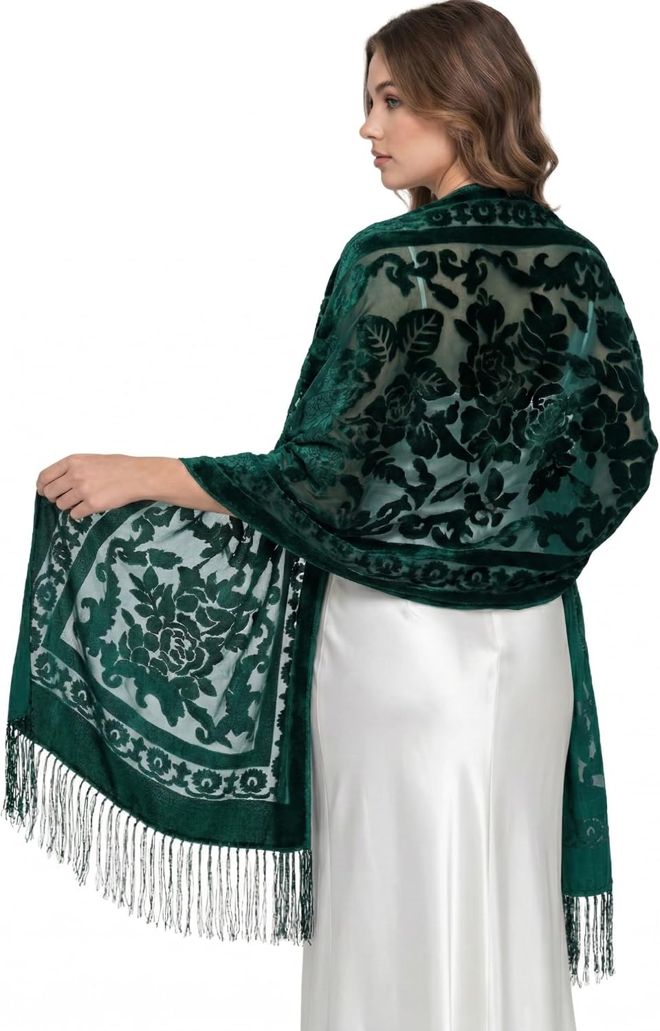 Glitopper Velvet Shawl and Wrap for Evening Dresses Formal Shawl