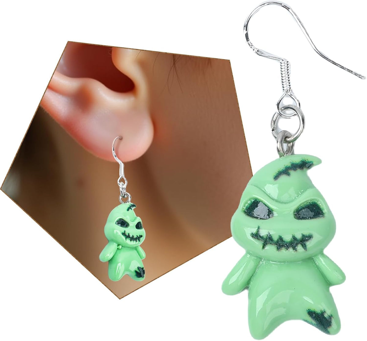 Halloween Earrings Skeleton Skull Dangle BOO Ghost Witch Tassel Terror Knife Earrings