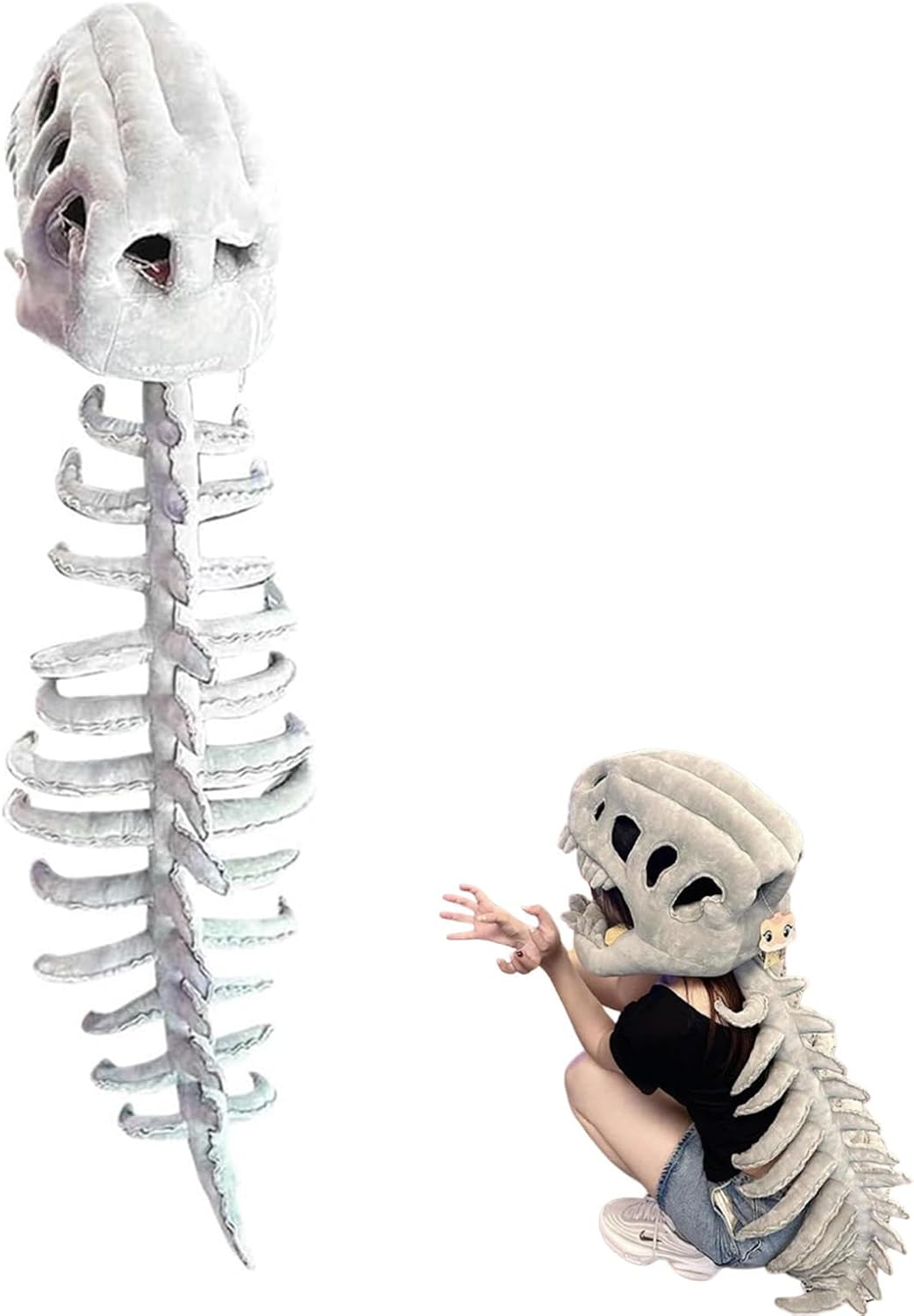 Dinosaur Costume-3D Skeleton Design,Halloween Dinosaur Skeleton Costume