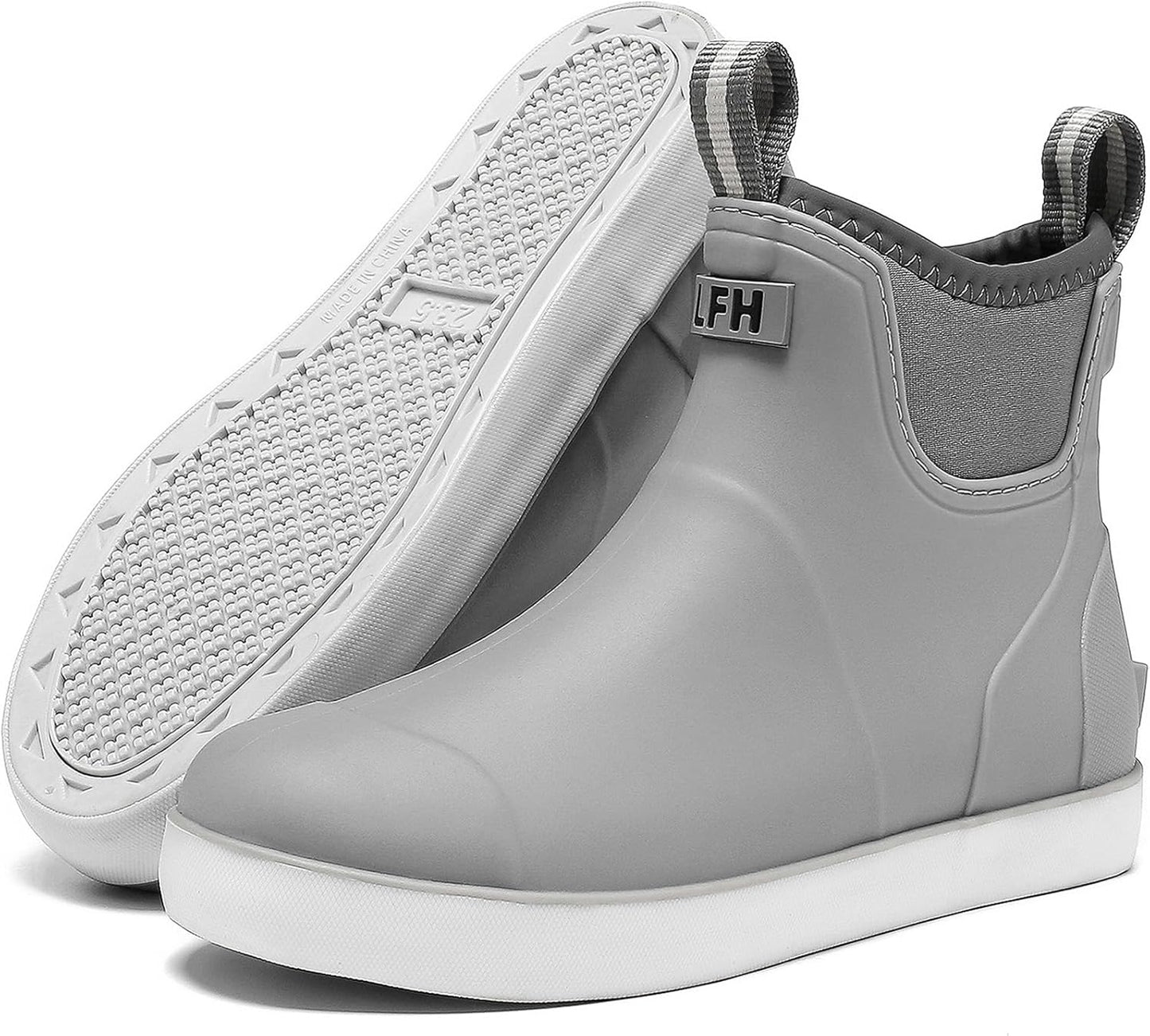 Women's Deck Boots, Waterproof Ankle Rain Boots With Anti-slip