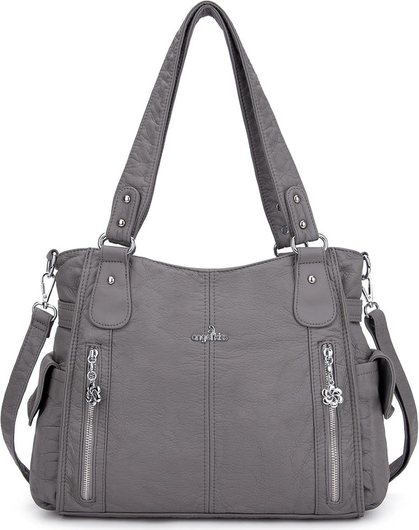 Top-Handle PU Hobo Tote — Roomy Casual Shoulder Satchel
