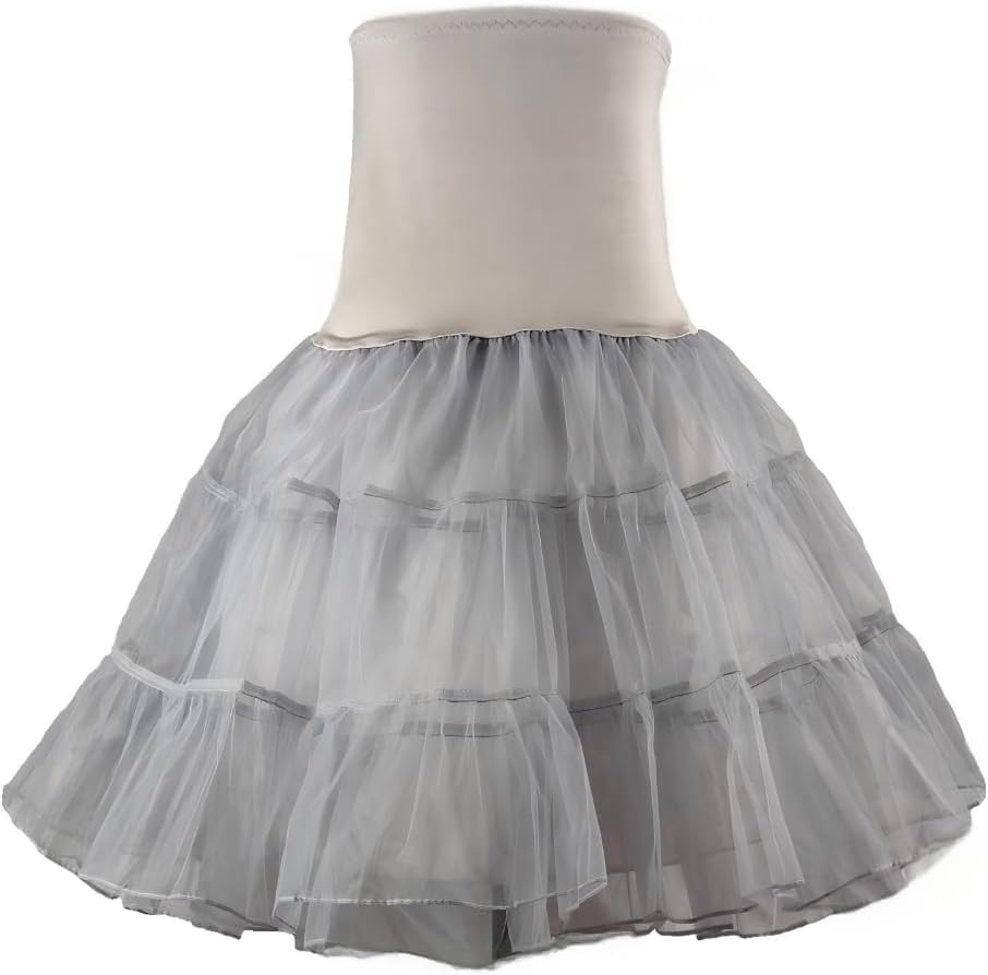 Women's 50s Vintage Petticoat 26" Crinoline Rockabilly Tutu Skirt Slip S-L…
